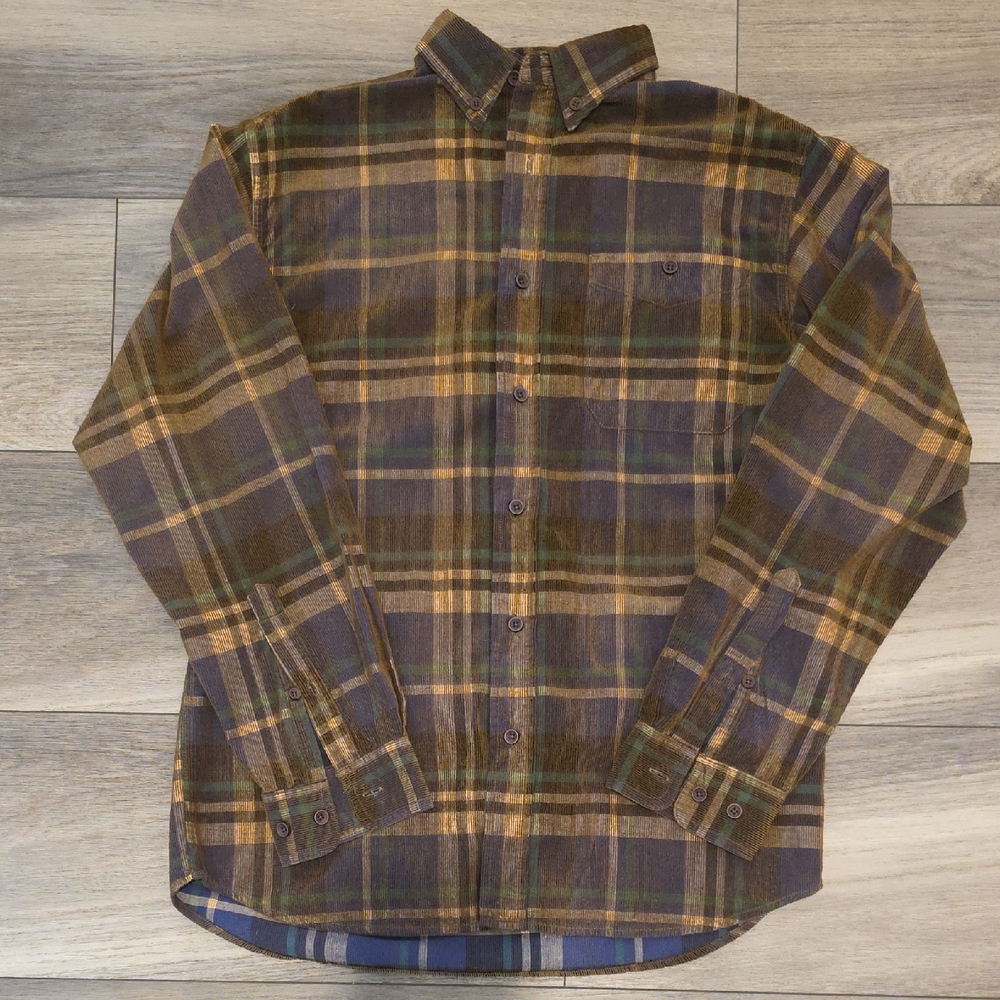 Classic Plaid Button-Down Shirt - Brown and Green